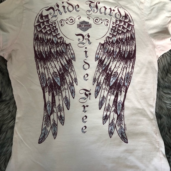 Baby pink Harley Davidson tshirt - Picture 6 of 7
